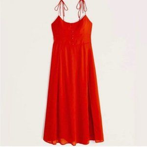 Abercrombie & Fitch Spaghetti Strap Midi Dress S